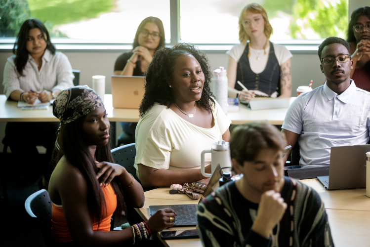 Students sitting in class