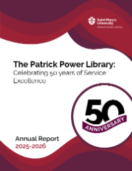 The cover page of the 2025-2026 library annual report