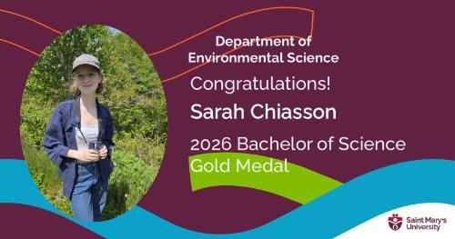 Poster showing a woman wearing field clothing and carrying binoculars with a green leafy background. Text says